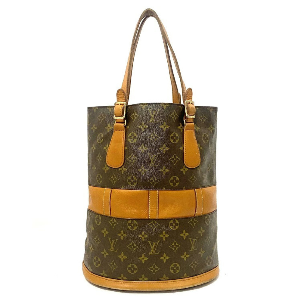 Louis Vuitton Bucket Brown Limited Edition Bag Tote Handbag LV All over